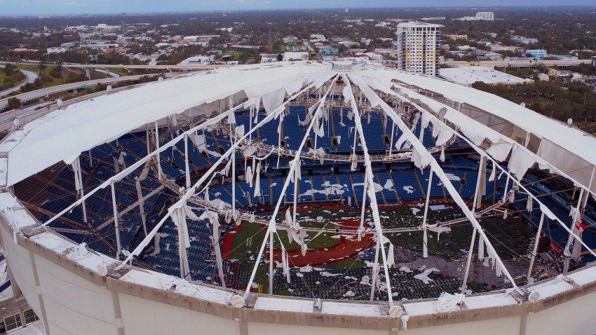 Hurricane Milton blew the roof off of Tropicana Field