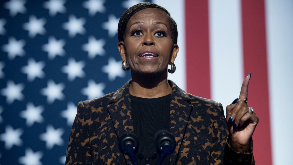 Michelle Obama hits the trail, warning what a Trump presidency would mean for women’s health