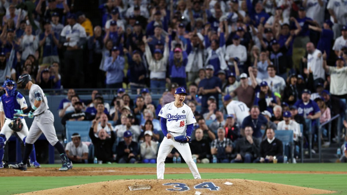 Yoshinobu Yamamoto dazzles in World Series debut, stifles Yankees prolific lineup to lead Dodgers in Game 2, and 2-0 series advantage – NBC Los Angeles