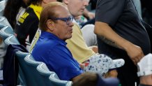 LOS ANGELES, CALIFORNIA - OCTOBER 25: Los Angeles Chargers owner Dean Spanos looks on during Game One of the 2024 World Series between the Los Angeles Dodgers and the New York Yankees at Dodger Stadium on October 25, 2024 in Los Angeles, California. (Photo by Kevork Djansezian/Getty Images)