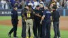 Fans throw objects onto field at Dodgers stadium, delay game 2 of NLDS