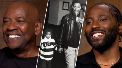 Denzel Washington and John David Washington react to swee Father-Son Photo