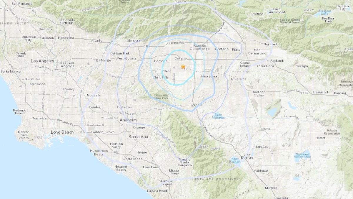 Ontario earthquake shakes parts of Southern California NBC Los Angeles