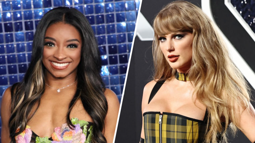 Simone Biles and Taylor Swift.