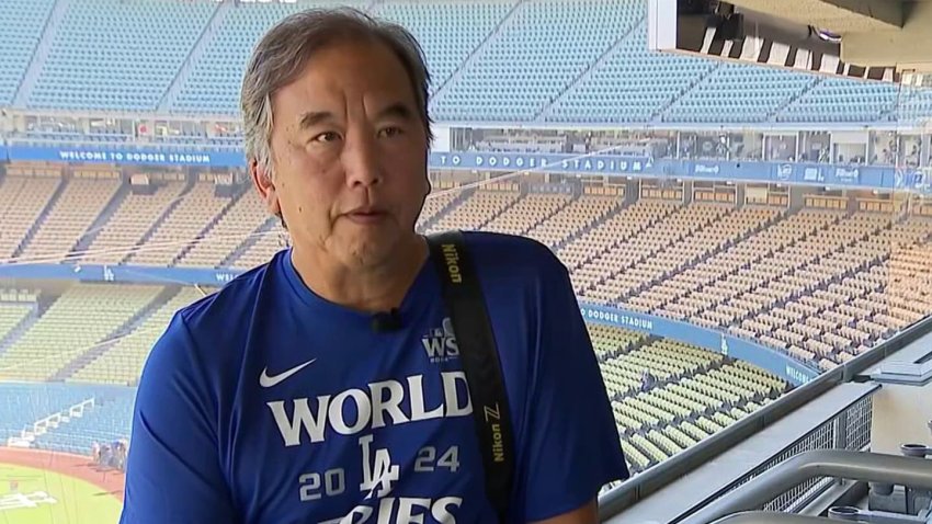 Jon Soohoo is pictured at Dodger Stadium.