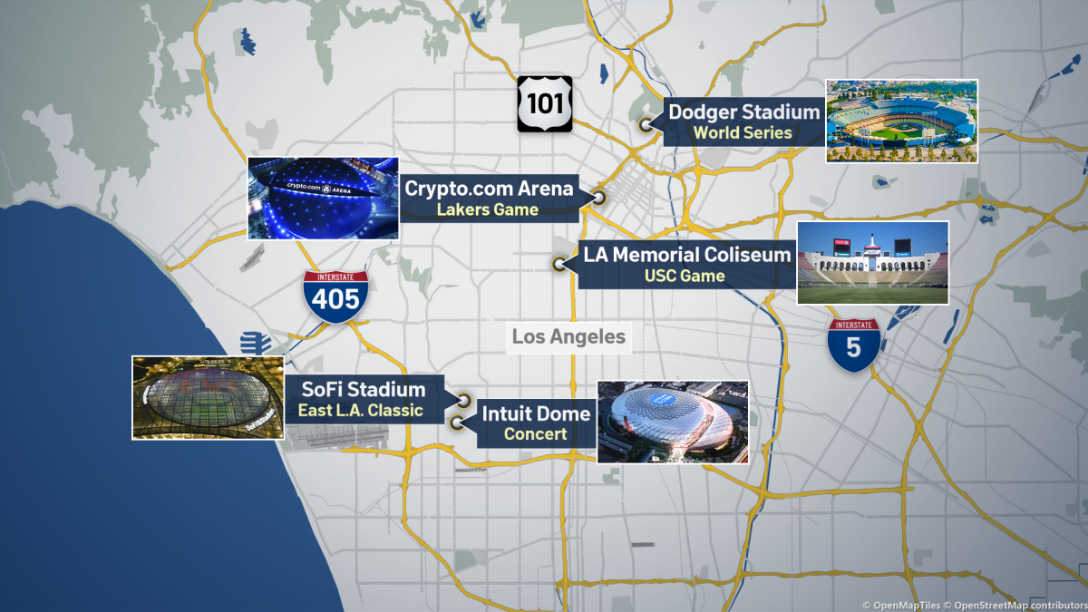 ‘LA is ready.’ City braces for traffic trouble Friday night amid several sporting events