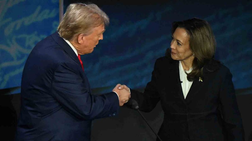 Donald Trump and Kamala Harris