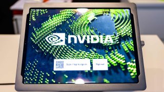 A check in monitor is see in the Nvidia office on November 20, 2024 in Austin, Texas. 