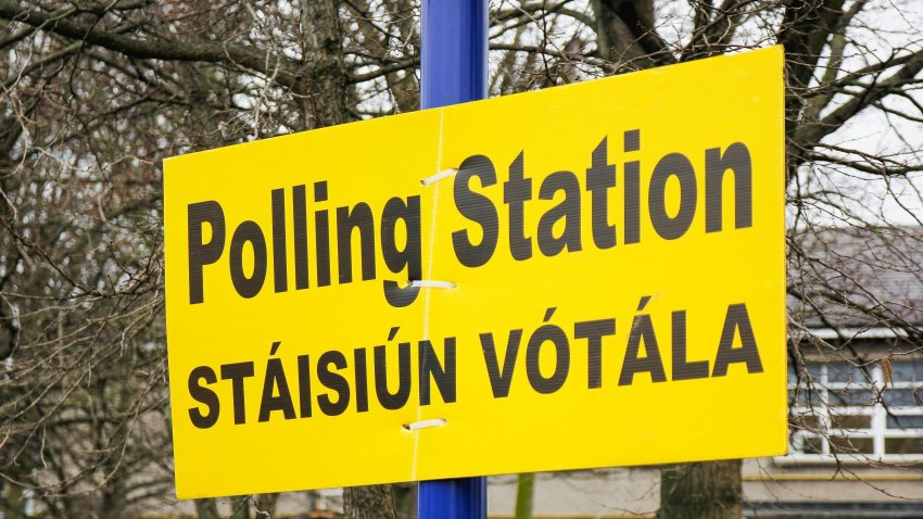 Polling station in Ireland. 