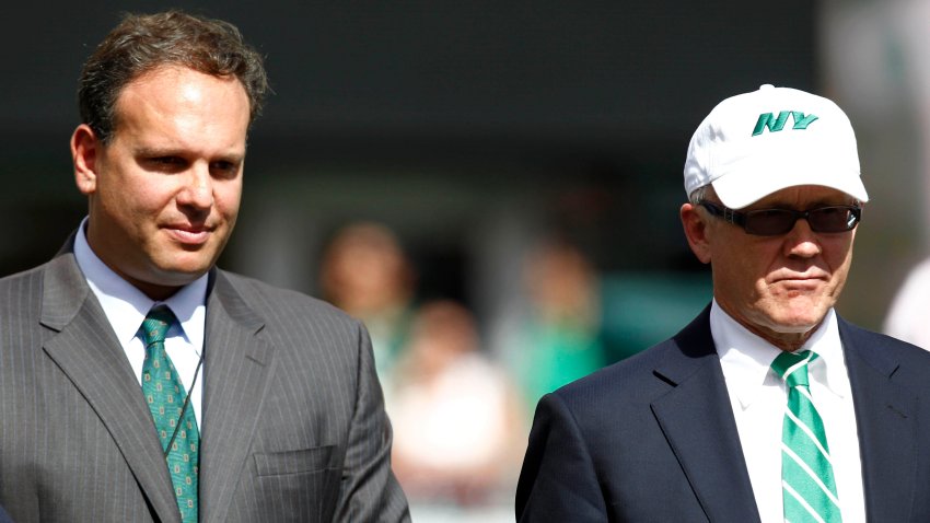 New York Jets GM Mike Tannenbaum and owner Woody Johnson in 2012