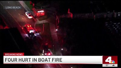 Four injured in Long Beach boat fire