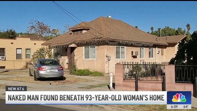 Naked man found beneath woman's home in El Sereno