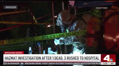 Hazmat investigation underway in Anaheim following death at a party