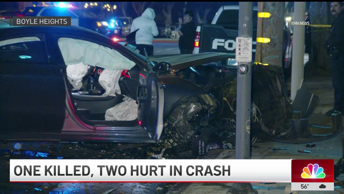 1 dead, 2 critically injured in Boyle Heights crash – NBC Los Angeles
