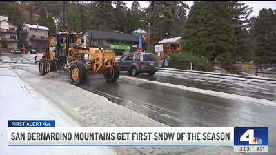 San Bernardino mountains get first snow of the year