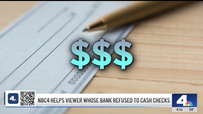 NBC4 helps viewer whose bank refused to cash checks