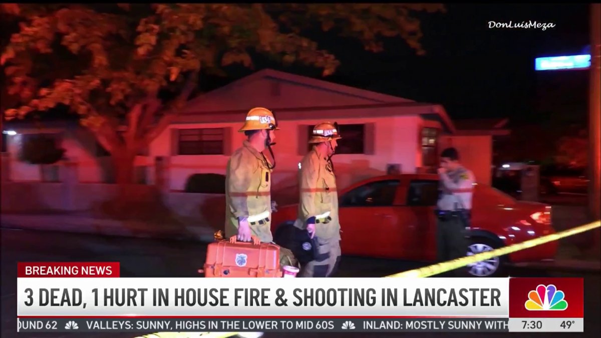 3 dead in house fire and shooting in Lancaster – NBC Los Angeles