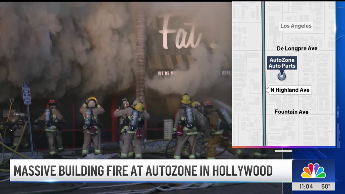 Fire in Hollywood engulfs strip mall businesses – NBC Los Angeles