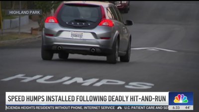 Speed humps installed following deadly hit-and-run in Highland Park