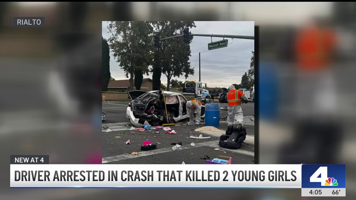 Driver arrested in Rialto crash that killed 2 young girls – NBC Los Angeles