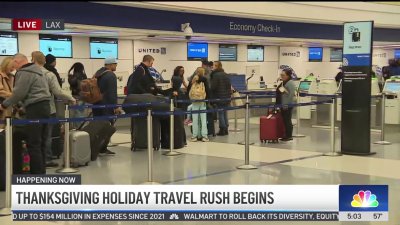 Thanksgiving holiday travel rush begins