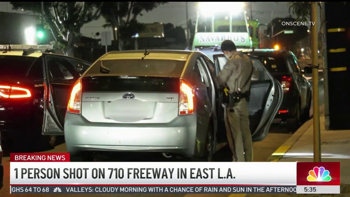 1 person shot on 710 Freeway in East LA – NBC Los Angeles