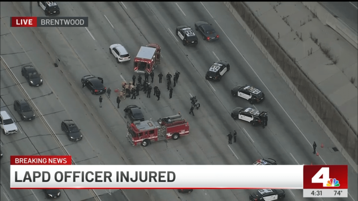 405 Freeway in Brentwood shut down after crash – NBC Los Angeles