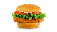 A crispy chicken sandwich