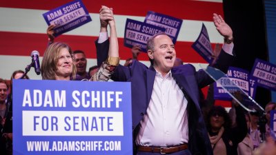 Schiff projected winner of California Senate seat, Trump holds watch party