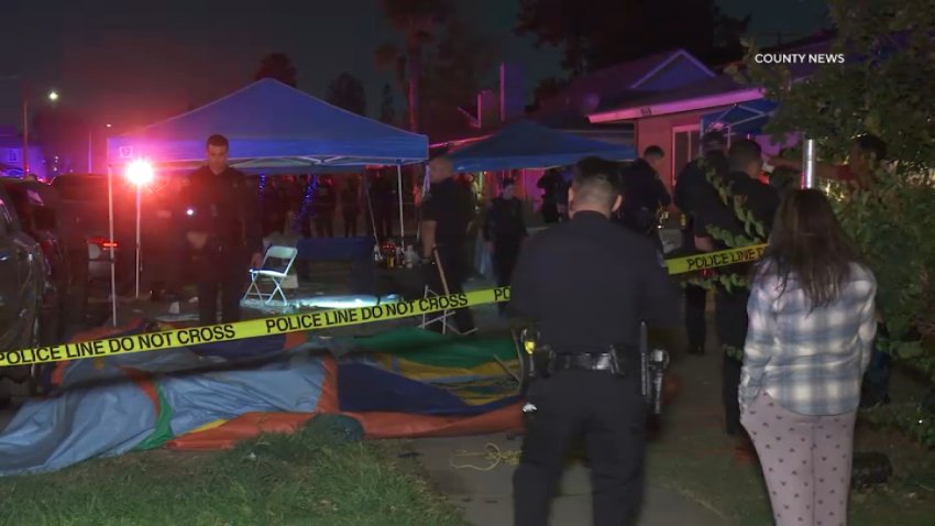 A hazmat team responded to possible overdoses at an Anaheim party on Sunday, Nov. 10, 2024.