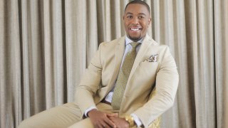 HOUSTON, TEXAS - AUGUST 2: ABC13 anchor Chauncy Glover, poses for photos in his downtown Houston apartment complex on Thursday, Aug. 2, 2018 in Houston. (Elizabeth Conley/Houston Chronicle via Getty Images)