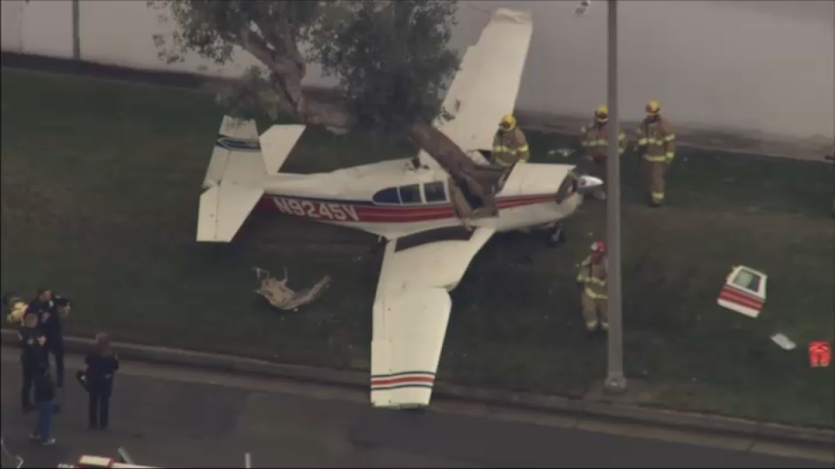 Small Plane Crash in Fullerton Injures Two