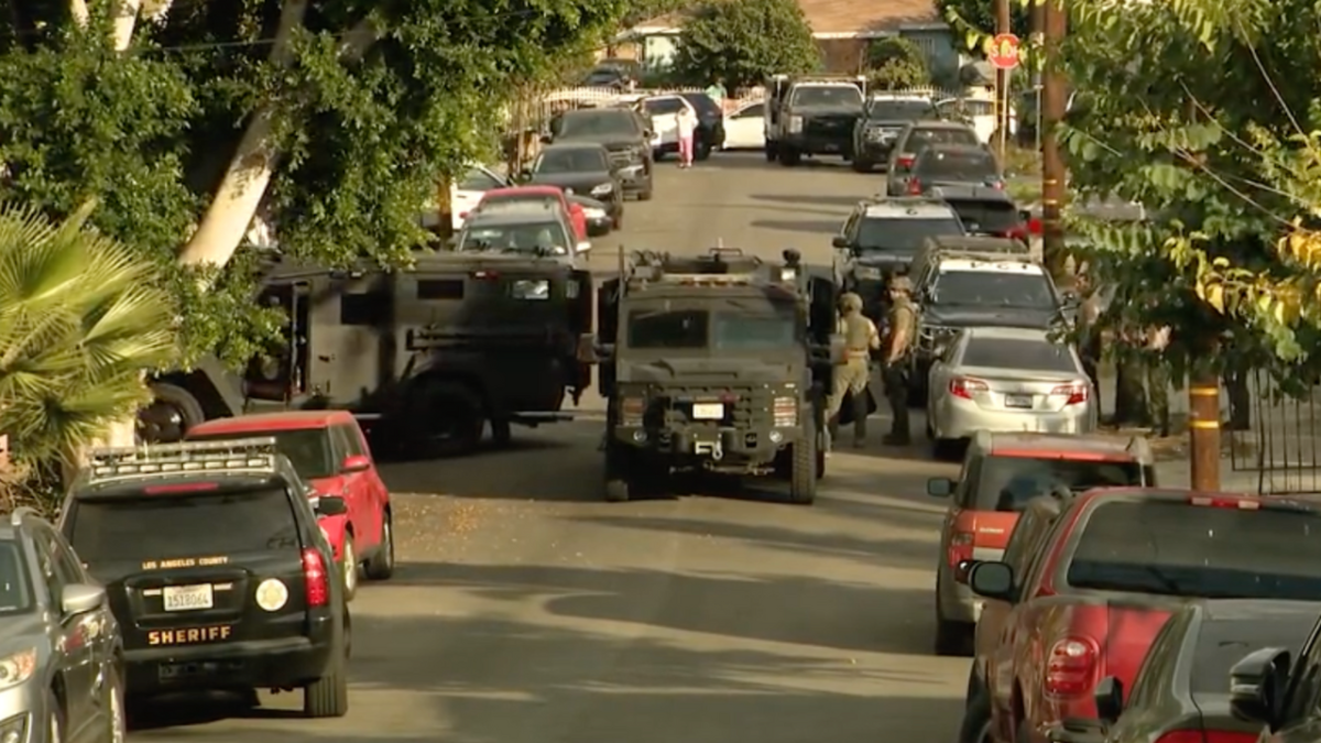 Man Barricaded in East LA Home