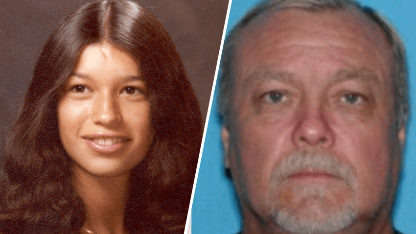 Riverside County officials said Esther Gonzalez (left) was raped and murdered by Lewis Randolph Williamson (right) in 1979.