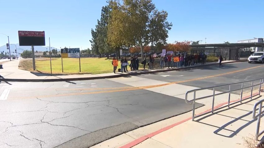 Students gather Tuesday Nov. 12, 2024 outside Valley View High School.