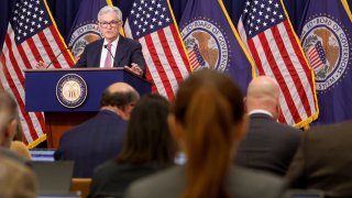 U.S. Federal Reserve Chair Jerome Powell addresses reporters after the Fed raised its target interest rate by a quarter of a percentage point, during a news conference at the Federal Reserve Building in Washington, February 1, 2023.