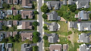 A completed planned development is seen in Ashburn, Virginia, on Aug. 14, 2024.