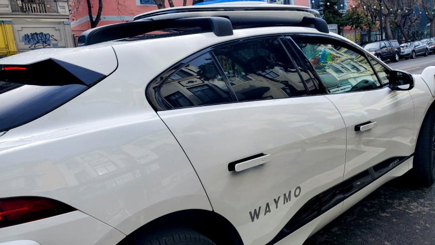 A Waymo rider-only robotaxi is seen during a test ride in San Francisco, California, U.S., December 9, 2022. 