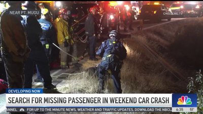 Search for missing passenger in weekend crash