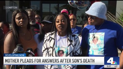 Mother pleads for answers after son's shooting death in West Rancho Dominguez