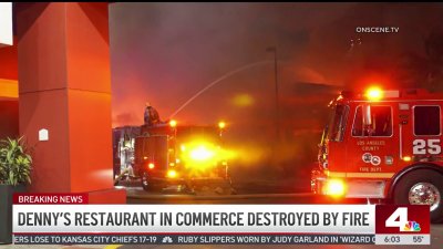 Denny's restaurant in Commerce destroyed by fire