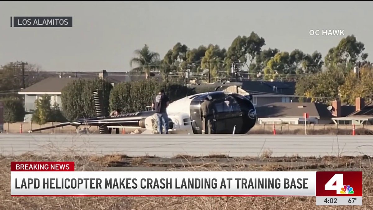 LAPD helicopter makes crash landing in Los Alamitos – NBC Los Angeles