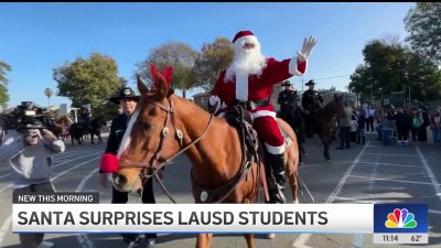 Santa surprises LAUSD students with gifts before winter break