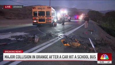 School bus and SUV crash in Orange