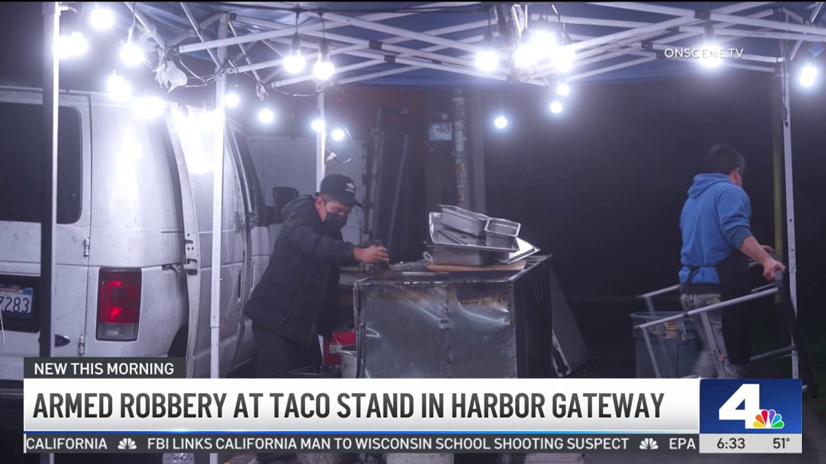 Armed robbery at taco stand in Harbor Gateway – NBC Los Angeles