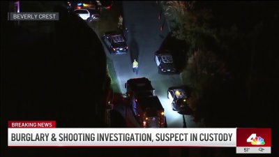 One person in custody in burglary, shooting investigation in Beverly Crest