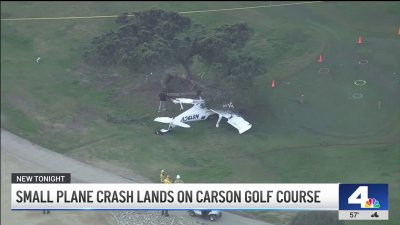 Small plane crash lands on Carson golf course