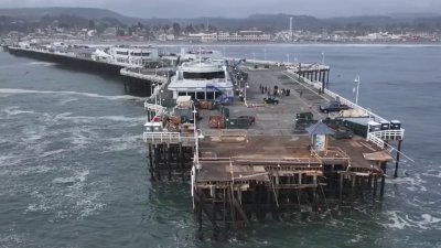 Santa Cruz wharf partially collapses amid heavy waves