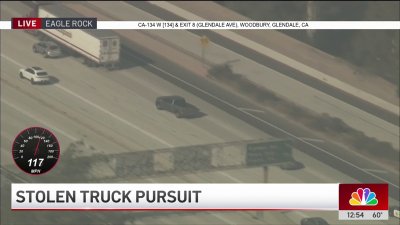 CHP in pursuit after two trucks reported stolen from Nevada