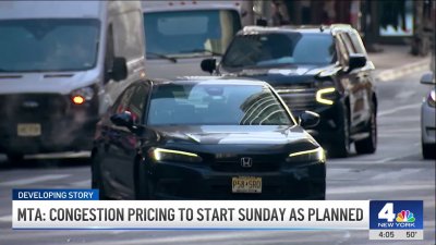 MTA: congestion pricing to start Sunday as planned